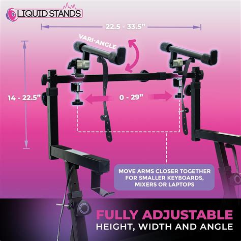 Liquid Stands Adjustable 2 Tier Keyboard Stand Attachment for India | Ubuy