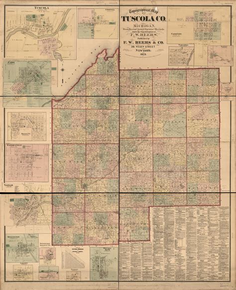 Topographical map of Tuscola Co., Michigan | Library of Congress