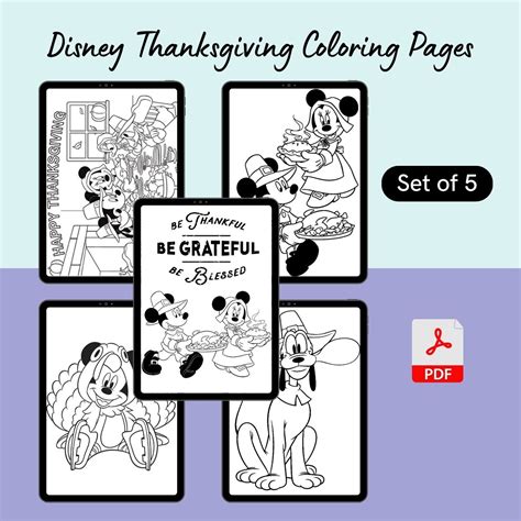 Disney Thanksgiving Coloring Sheets