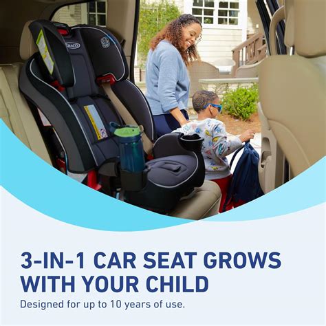 Graco SlimFit 3-in-1 Convertible Car Seat, Ultra-Space-Saving Design ...