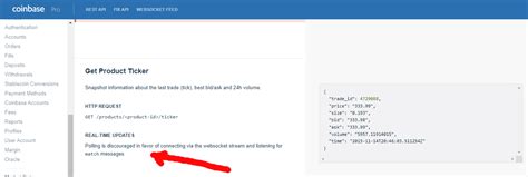 Coinbase Pro WebSocket Python 的图像结果