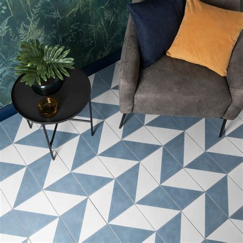 Osby® Blue Patterned Porcelain Tiles | Patterned floor tiles, Wall ...