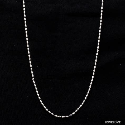 Jewelove™ Chains Japanese Cylindrical Balls Platinum Chain JL PT 741