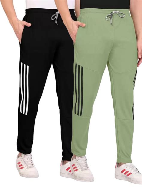 Selvia Men's Knitted Lycra Full Elastic Jogger Track Pant Combo Pack of ...
