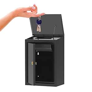WeHere Key Drop Box for Outside Wall Mount, Key Return Box for ...