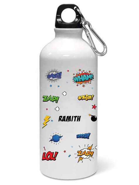 WeChitr Doodle Aluminium Sipper/Water Bottle/Gym Sipper 750 ML, Color ...
