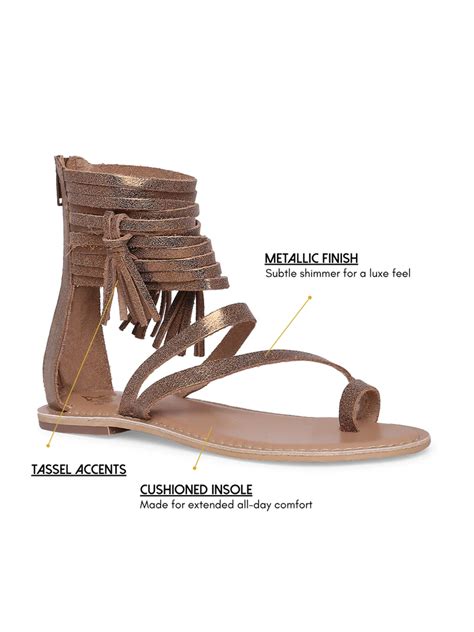Tao Paris Ivy New Bronze Gladiator | Women's Flat Gladiator Sandals ...