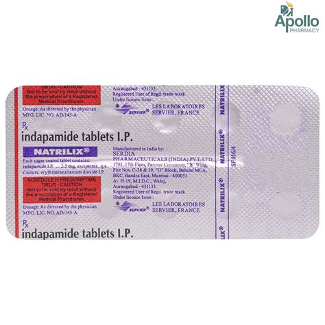 Natrilix Tablet 10's Price, Uses, Side Effects, Composition - Apollo ...