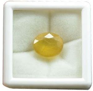 Krishna Gems Yellow Cut Natural Sapphire Gemstone Price in India - Buy ...