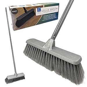 Indoor Broom Soft Bristle Sweeping Brush - Perfect Kitchen Broom for ...