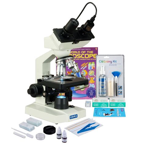 Buy OMAX 2500X LED Binocular Micro 3MP Camera + Slide Preparation Kit ...