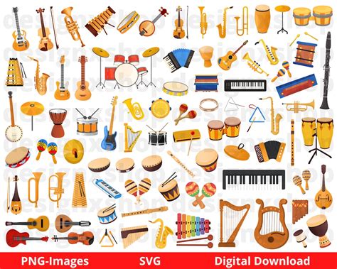 Image result for Clip Art of Musical Instruments