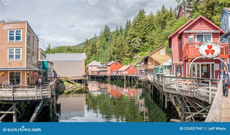 Famous Creek Street in Ketchikan Editorial Photography - Image of ...