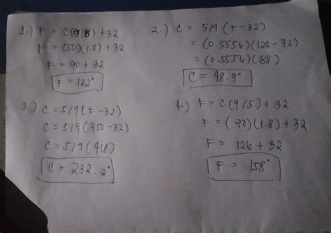 Directions: Use the formula in converting degrees Centigrade to degrees ...