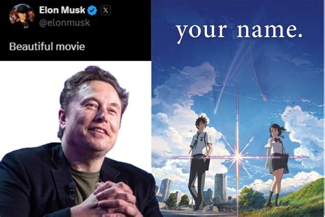 Elon Musk's 'beautiful movie' praise for 'Your Name' boosts anime's ...