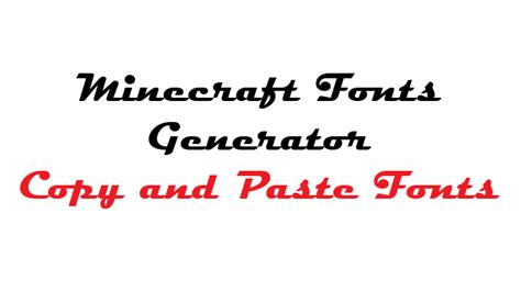 Image result for Custom Minecraft Font Generator
