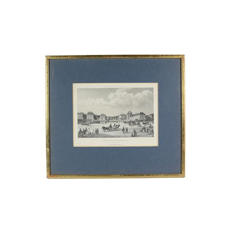 19THC FRENCH DAGUERREOTYPE PRINT CHATEAU DE VERSAILLES PARIS IN A THIN ...