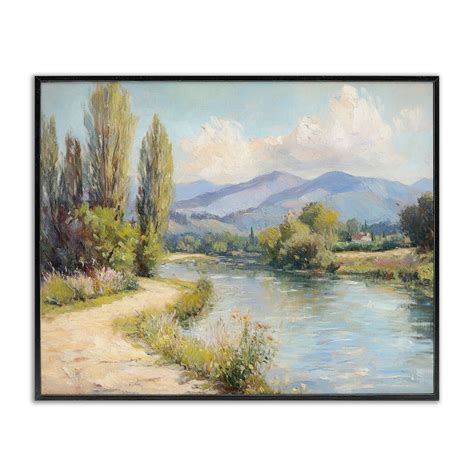 Stupell Industries Along The Mountain River Framed Giclee Design by ...