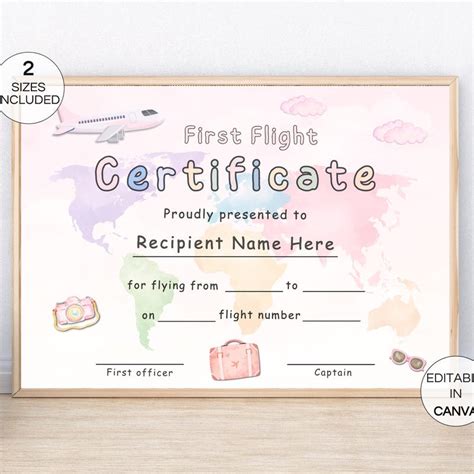 Buy Baby First Flight Certificate Online In India - Etsy India