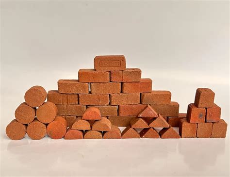 ULAMART Terracotta Clay Miniature Bricks for Kids, Building ...