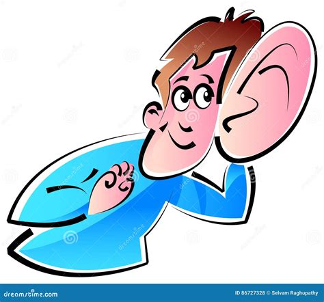Listening ear stock vector. Illustration of side, hear - 86727328