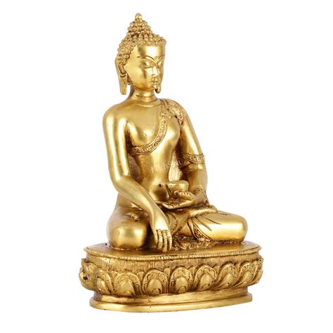 Buy Brass Buddha Shakyamuni Idol - 9 Inch - Budhshiv.com
