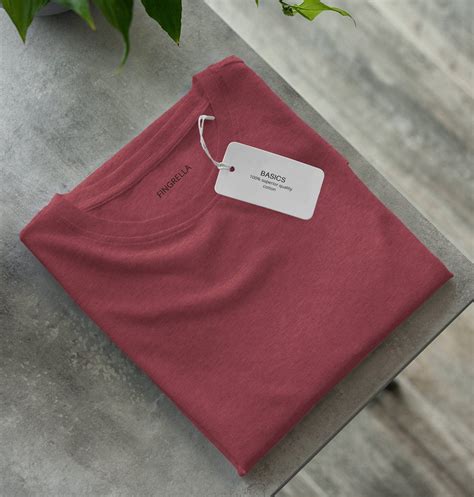 Men - cardinal heather red round neck plain cotton t shirt