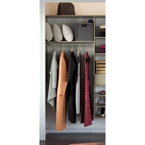 Easy Track 5-ft to 8-ft W x 7-ft H Weathered Grey Solid Shelving Wood ...
