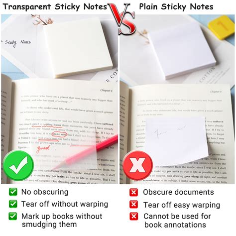 Snapklik.com : Transparent Sticky Notes - 3x3 Inch Clear Sticky Notes ...