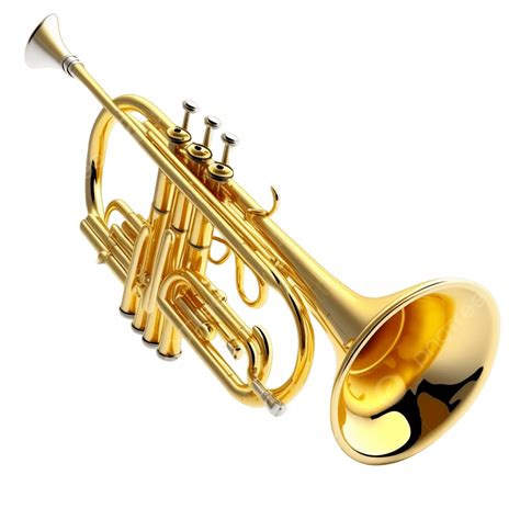 Trumpet Clip Art Musical Instrument Wind Music Accompaniment Isolated ...