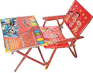 Shivaay Trading Kids STUDY TABLE & CHAIR SET Red Metel Desk and Chair ...