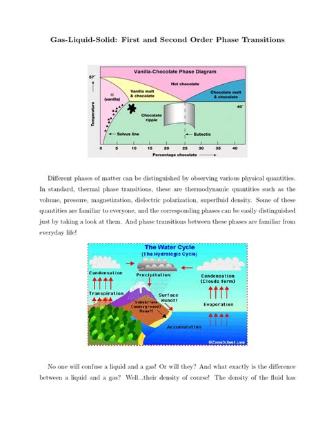 Gas-Liquid-Solid: First and Second Order Phase Transitions | PDF | Phase Transition | Phase (Matter)