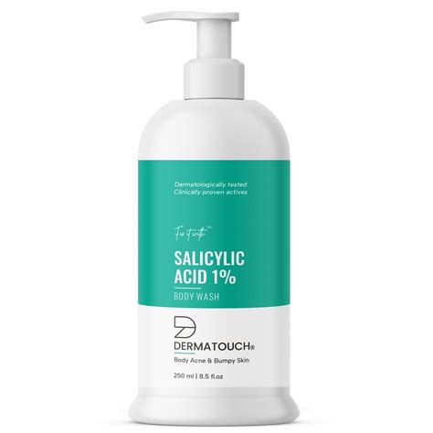 Buy DERMATOUCH Salicylic Acid 1% Body Wash | For Body Acne & Bumpy Skin ...
