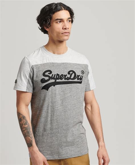 VINTAGE LOGO COLLEGE MEN'S GREY T-SHIRT