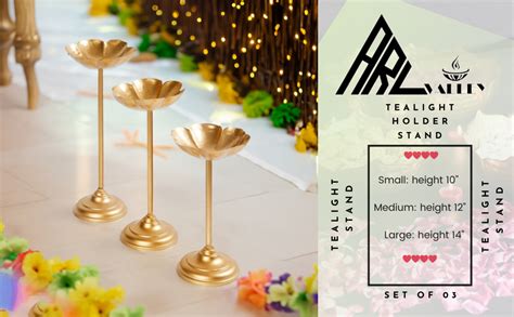 ARVALLEY® Decorative Urli Bowl Tealight Holder Stand | Urli Stand Set ...