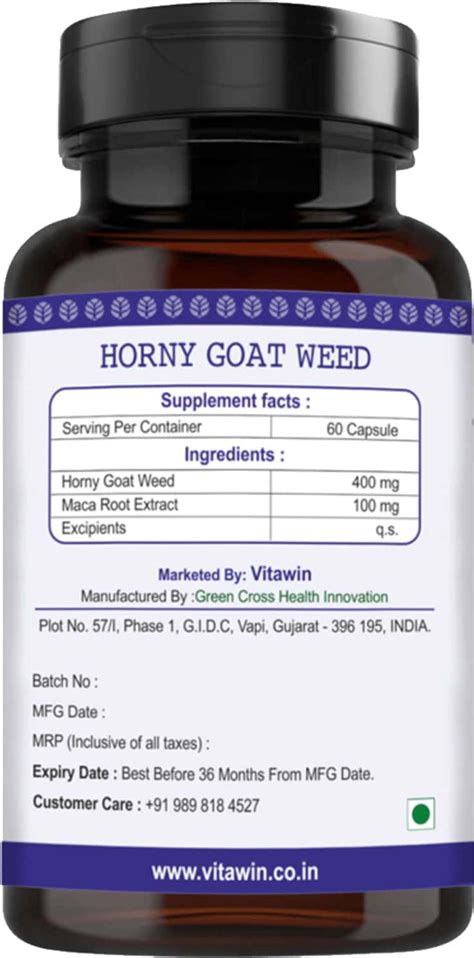 Buy VITAWIN HORNY GOATWEED FOR STRENGTH STAMINA & ENERGY HERBAL ...