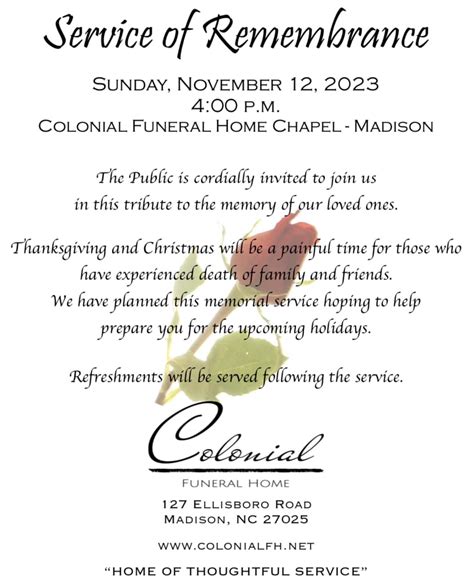 Colonial Funeral Home | Madison NC