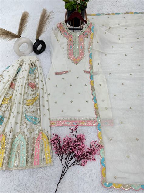 Alia bhatt off White Ready to wear Sharara Set – 24th Spoke