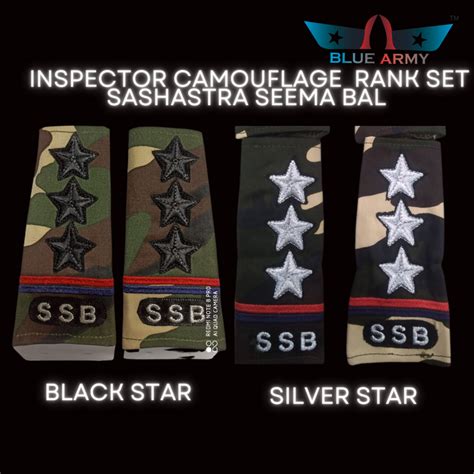 Blue Army SSB Camo Rank Set | Camouflage Uniform Insignia for All Rank