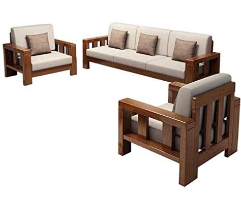 MAHIMART AND HANDICRAFTS Sheesham Wood Sofa Set for Living Room ...