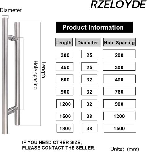 Buy 48inch/Thick 1.2mm/304 Push Pull Door Handle Solid Standoffs Heavy ...