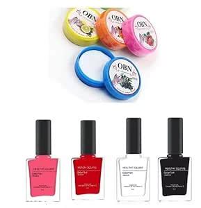 Buy Combo Set Of 4 Nail Paint + 4 Nail Paint Remover Online at Low ...