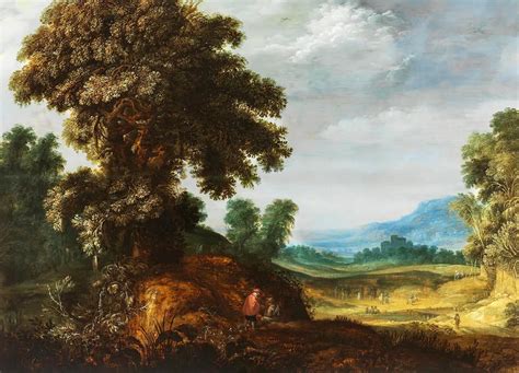 17th century Flemish Old Master painting - Vast landscape with a ...