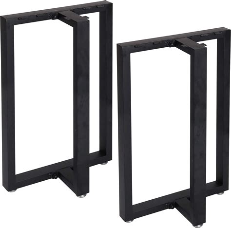 Buy Metal Table Legs 28 Inch Heavy Duty T Shape Metal Desk Legs Set of ...