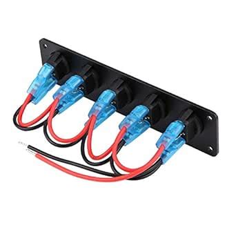 Ubersweet® Car Switches Panel, ABS Aluminum Panel LED Single Light ...