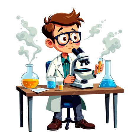 Biotechnology Lab Experiment Cartoon Image 的图像结果