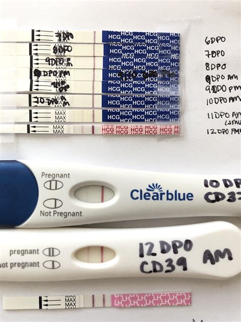 6 DPO-12 DPO Pregmate and Accumed, Clearblue early detection 10DPO AND ...