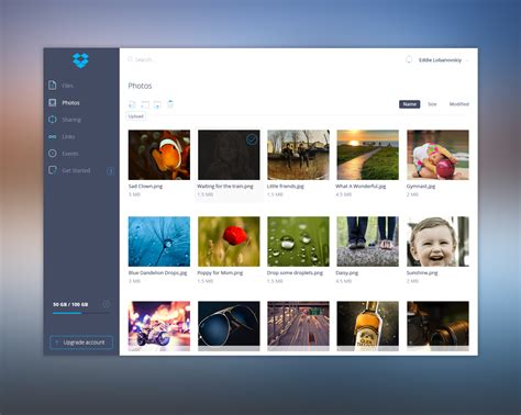 Image result for Dropbox User Interface