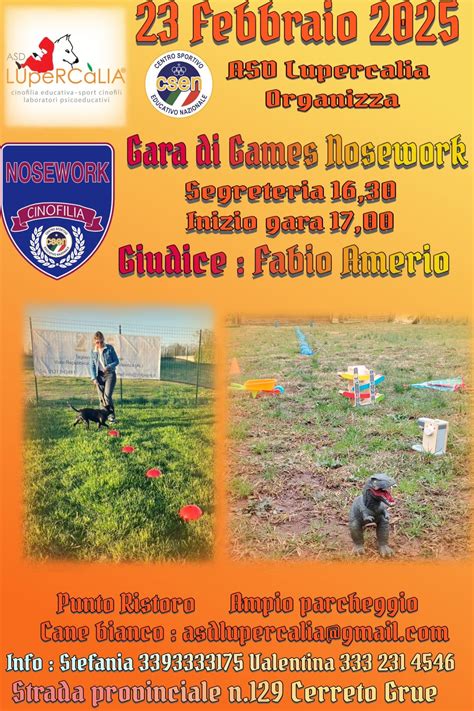 SET Online CSEN-Cinofilia: NO- GIOCHI- CERRETO GRUE AL- ASD LUPERCALIA ...
