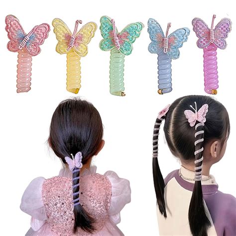 TecoKart 5pcs Telephone Wire Hair Band For Girls, Sweet Cute Candy ...